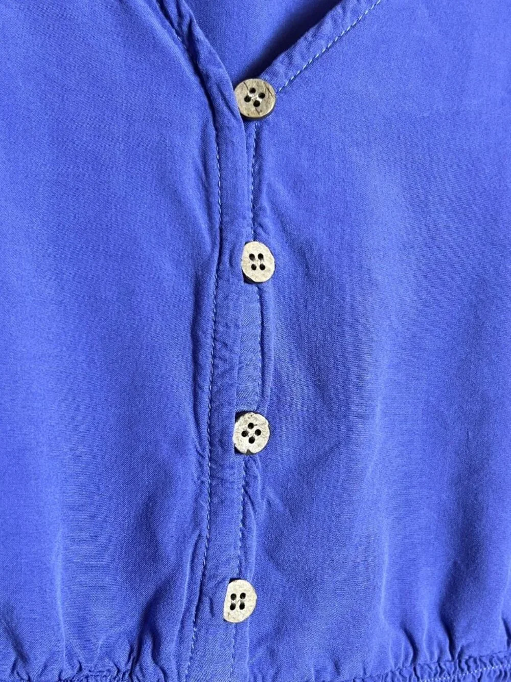 Unbranded Blue Boho Smocked Waist Maxi Dress XL‎
